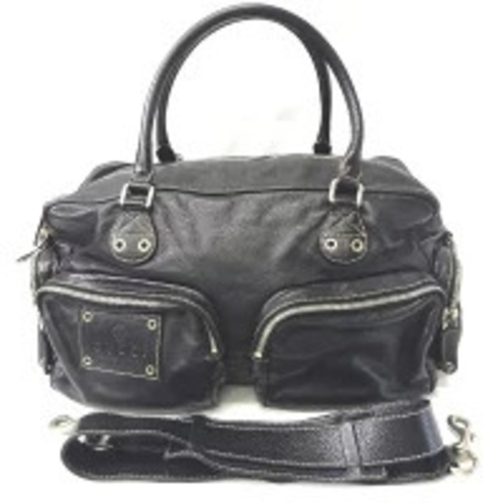 Gucci Boston Bag Travel Leather Black